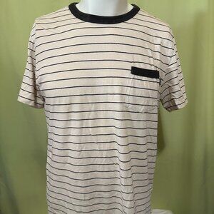 Obey Worldwide Men's Brown Black Stripe Shirt Size Medium